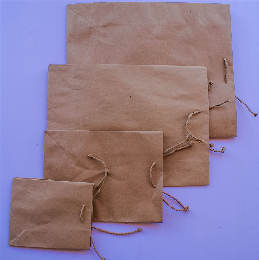 Kraft drawstring pouches