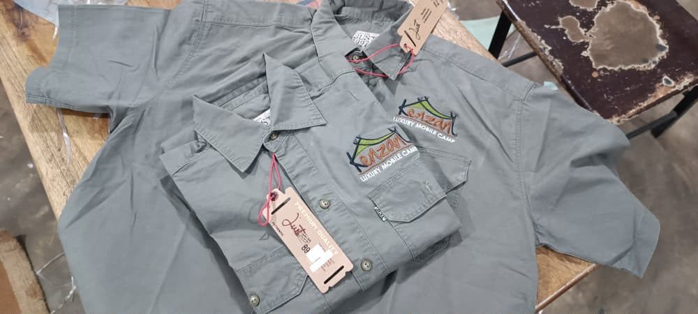 Embroidered safari shirts
