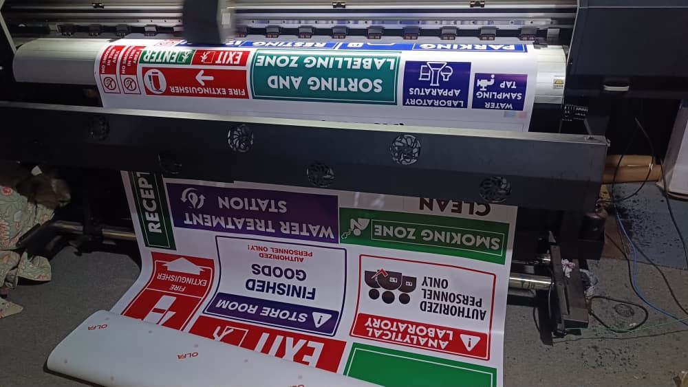 Printed safety signs