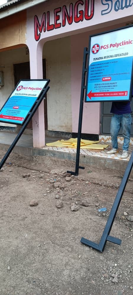 Clinic signboard installation